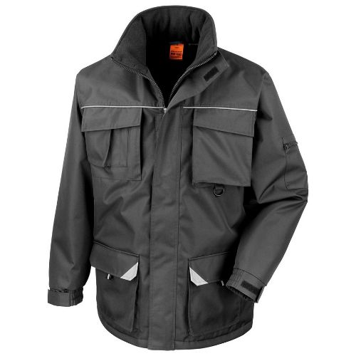 Result Workguard Work-Guard Sabre Long Coat Black